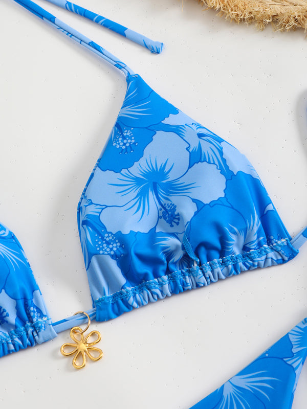 WW | Blumenmuster Halterneck-Bikini