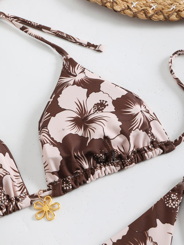 WW | Blumenmuster Halterneck-Bikini