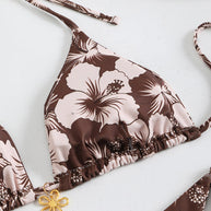 WW | Blumenmuster Halterneck-Bikini