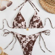WW | Blumenmuster Halterneck-Bikini