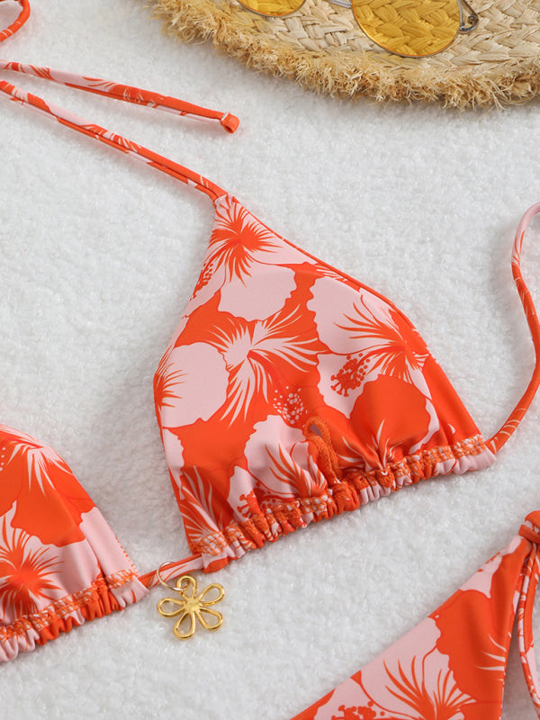 WW | Blumenmuster Halterneck-Bikini