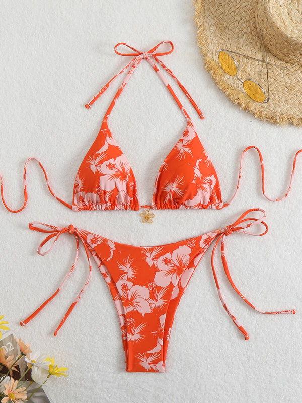 WW | Blumenmuster Halterneck-Bikini