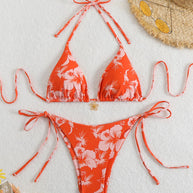 WW | Blumenmuster Halterneck-Bikini
