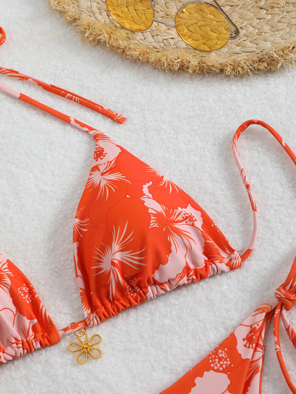 WW | Blumenmuster Halterneck-Bikini
