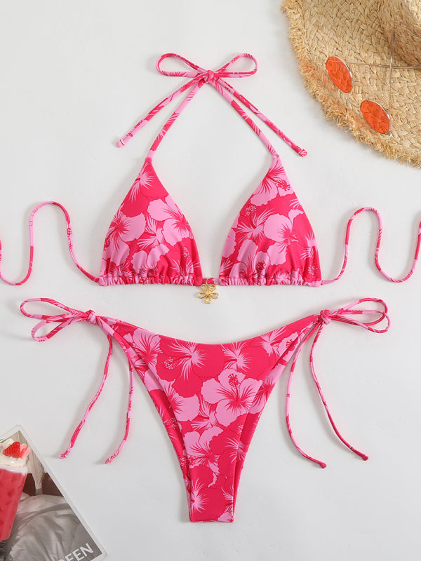 WW | Blumenmuster Halterneck-Bikini
