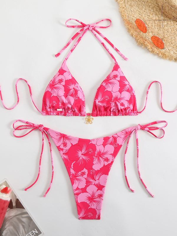 WW | Blumenmuster Halterneck-Bikini