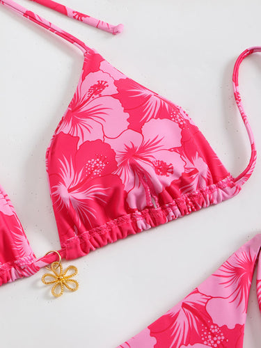 WW | Blumenmuster Halterneck-Bikini