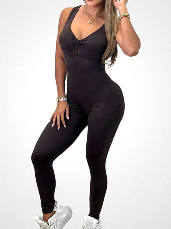 WW | Damen sexy rückenfreies Yoga Fitness Overall