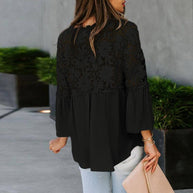 WW | Elegante Bluse mit Spitzenstickerei