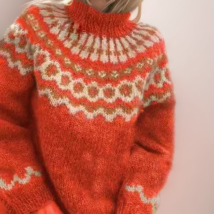 WW | norwegische Yoke Pullis - warme skandinavische Damenpullover