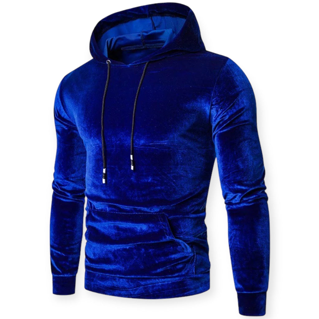 WW | Herren Velours Pullover Mit Kapuze, Lange Ärmel, Warm Und Stilvoll