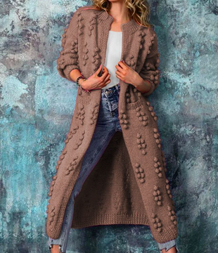 WW Wave Langer Strickmantel