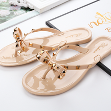 WW Nieten-Schleifenknoten Flip-Flops Sandalen
