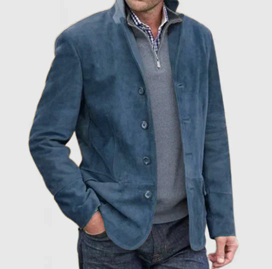 WW | Wildlederjacke Mit Knöpfen Für Herren