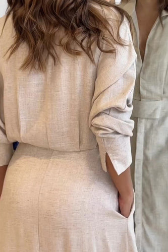 WW | Leinenkleid in Maxilänge