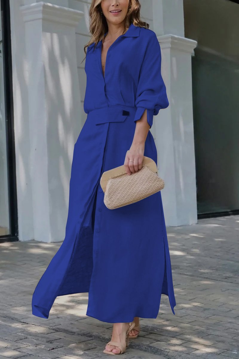 WW | Leinenkleid in Maxilänge