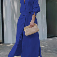 WW | Leinenkleid in Maxilänge