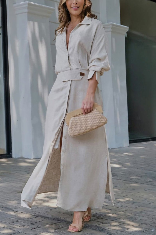 WW | Leinenkleid in Maxilänge