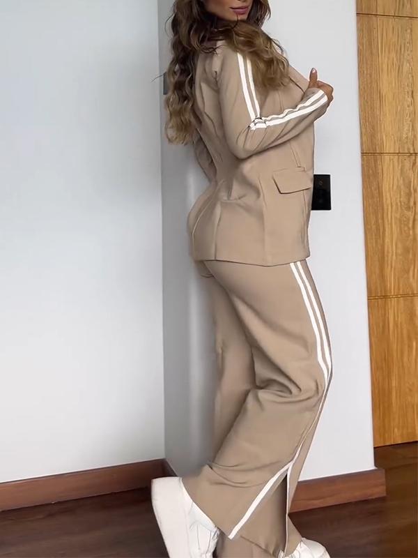 W&W Mode | Schick gestreiftes Blazer-Set für Damen