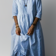 WW | Damen Leinen Kleid