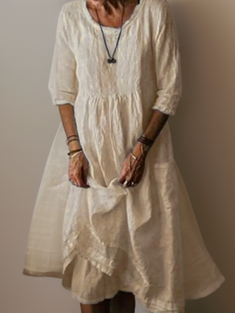 WW | Damen Leinen Kleid