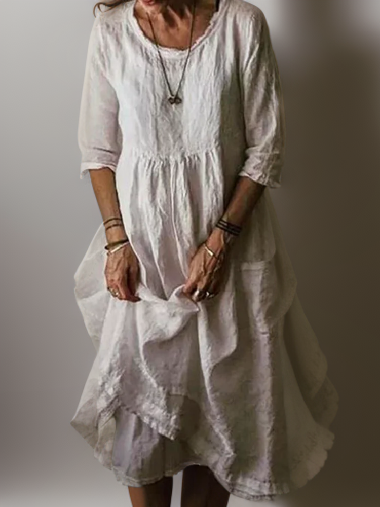 WW | Damen Leinen Kleid