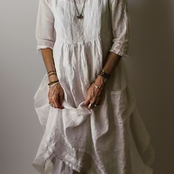 WW | Damen Leinen Kleid