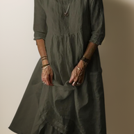 WW | Damen Leinen Kleid