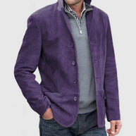 WW | Wildlederjacke Mit Knöpfen Für Herren
