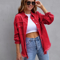 WW - Zerrissenes Oversized Jeansjacke