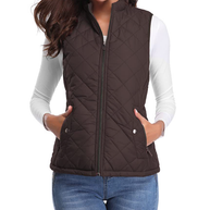 WW | Gestepptes Zip-Up-Weste mit Taschen für Damen