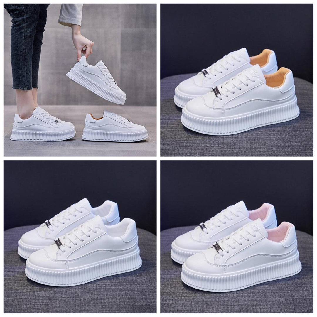 Plateausneaker mit Schnürung und Eco-Leder-Obermaterial