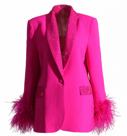 W&W Mode | Blazer Mit Federn Für Damen