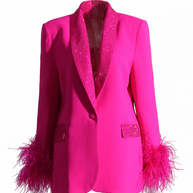 WW | Blazer Mit Federn Für Damen