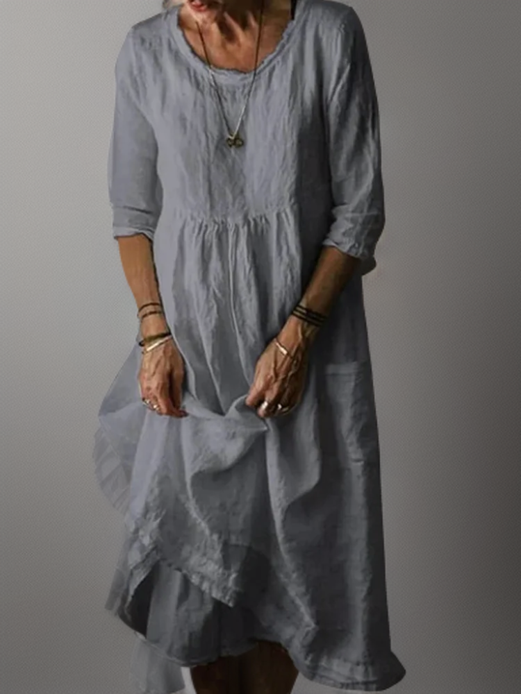 WW | Damen Leinen Kleid