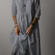 WW | Damen Leinen Kleid