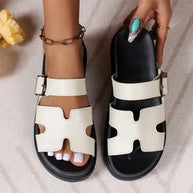 Sommerliche Slingback-Sandalen mit Rom Ausstrahlung