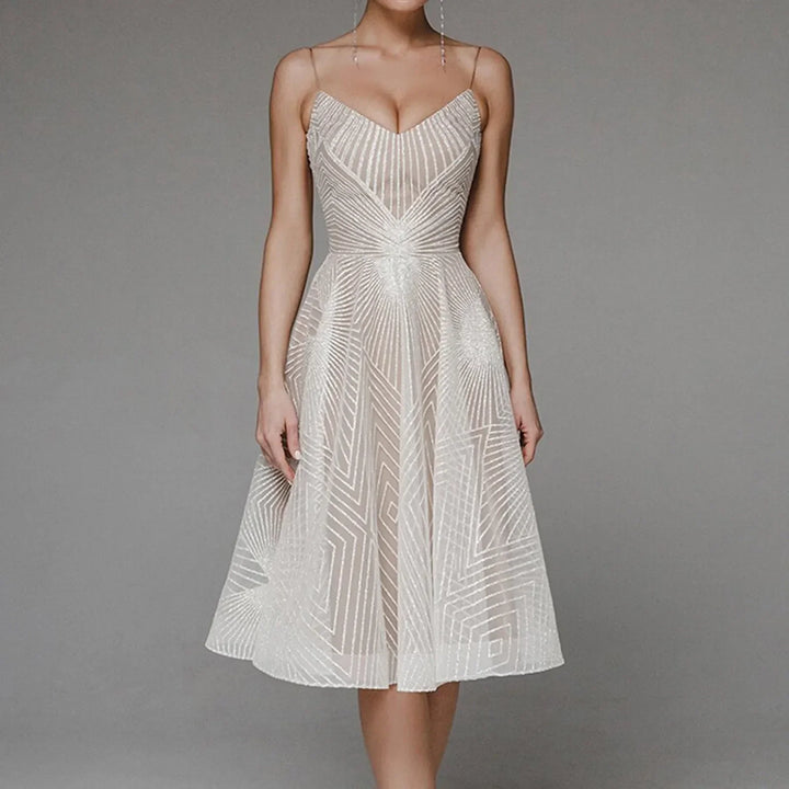 W&W Mode | Damen Besticktes Luxuskleid