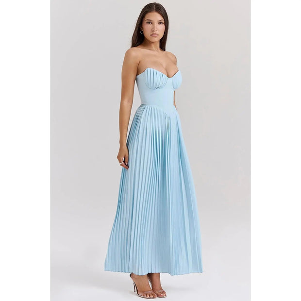 WW | Luxuriöses Schulterfreies Maxikleid