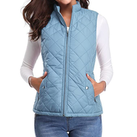 WW | Gestepptes Zip-Up-Weste mit Taschen für Damen