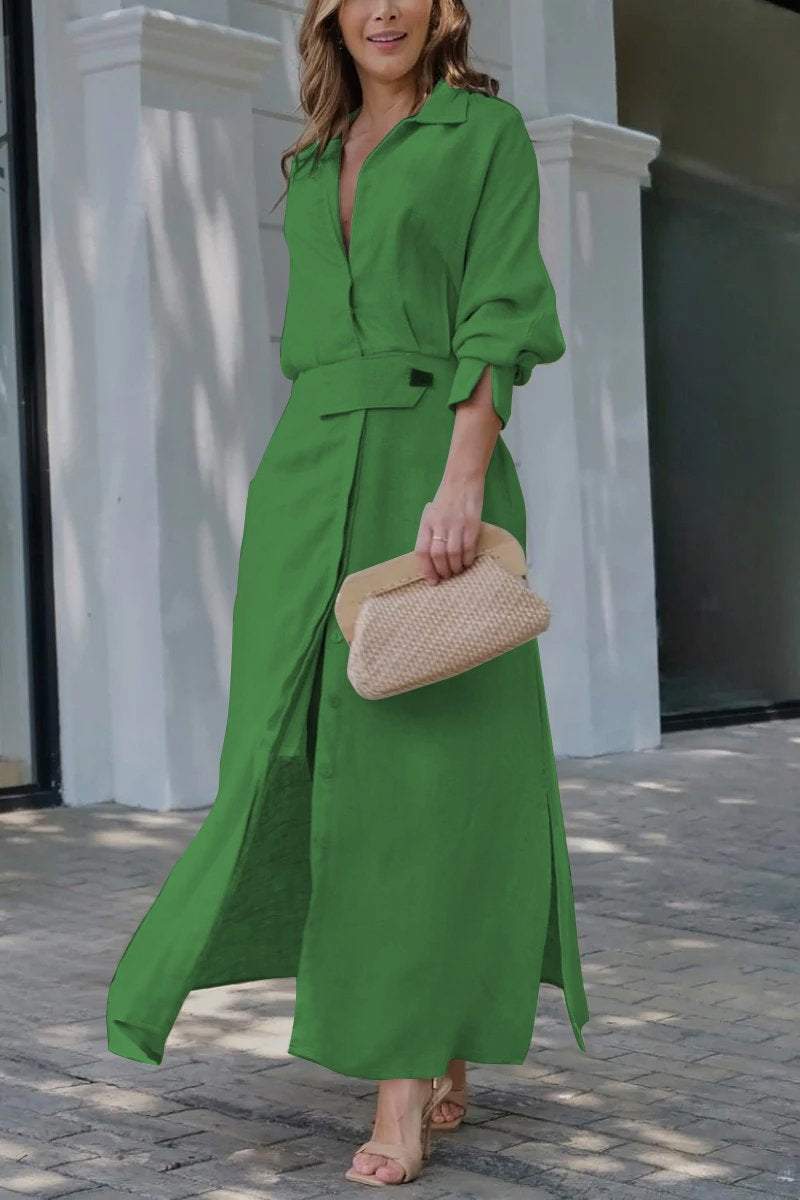 WW | Leinenkleid in Maxilänge