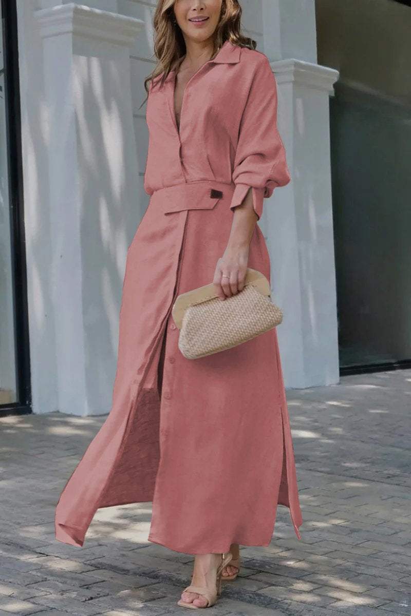 WW | Leinenkleid in Maxilänge