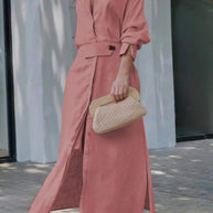 WW | Leinenkleid in Maxilänge