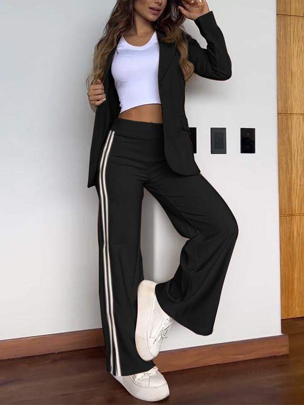 W&W Mode | Schick gestreiftes Blazer-Set für Damen