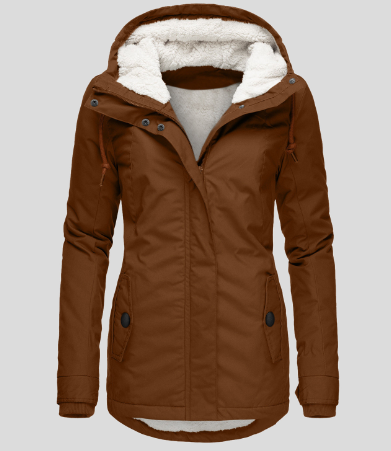 W&W Mode | Kapuze | Reißverschluss | Winterjacke | Damenjacke