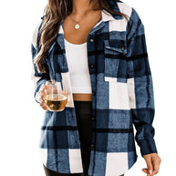 Kariertes Hemd mit Knopfleiste