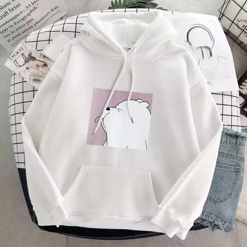 Unisex Oversize-Hoodie mit Eisbär-Aufdruck und weichem Material