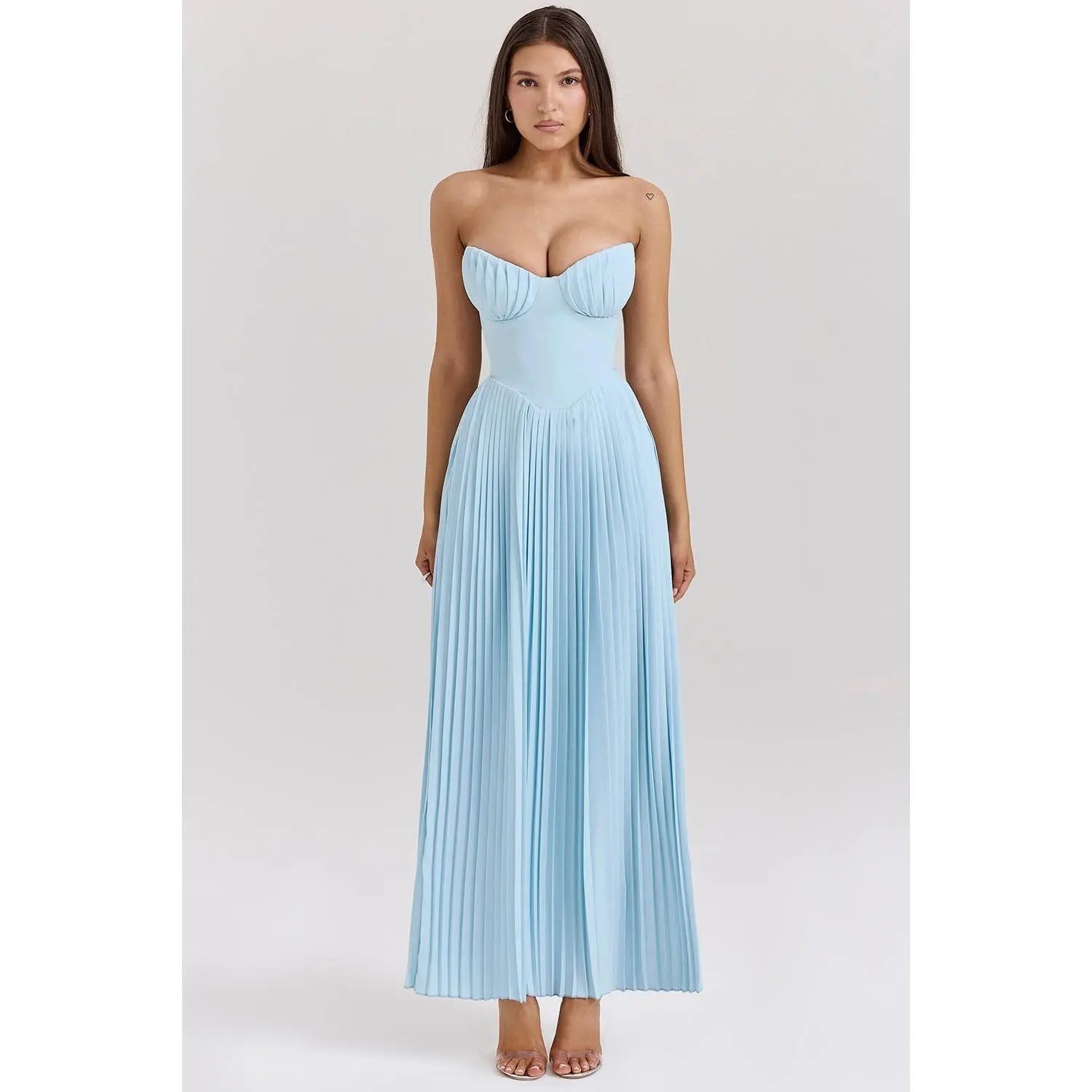 WW | Luxuriöses Schulterfreies Maxikleid