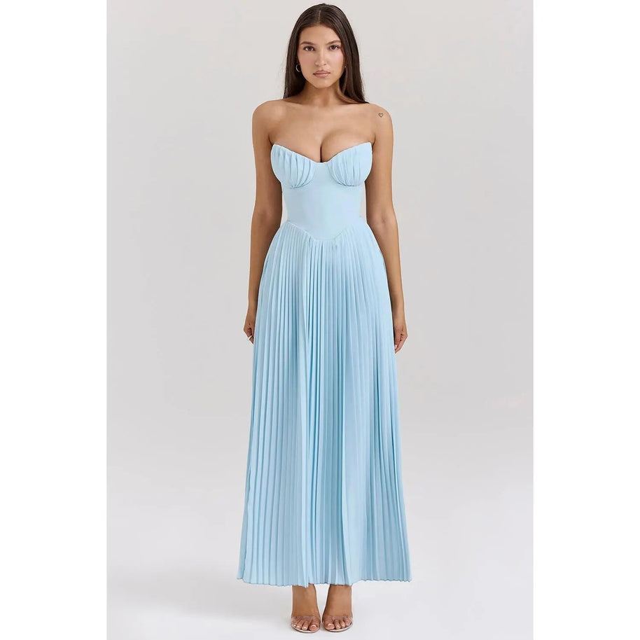 WW | Luxuriöses Schulterfreies Maxikleid