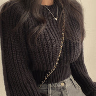 WW | Schicke Herbst Chunky Strickpullover für Frauen
